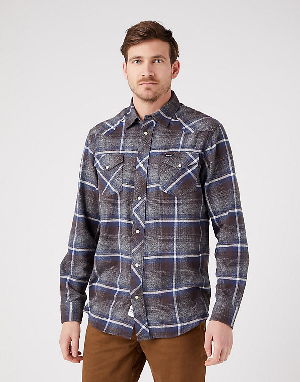 Kleding Herenkleding Overhemden & T-shirts Oxfords & Buttondowns Wrangler Heren Western Rancher Shirt met lange mouwen Geruite Snap Buttons Maat Groot XLarge 