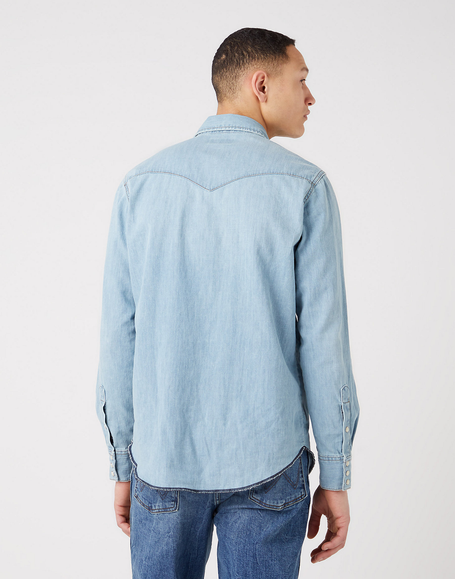 Long Sleeve Workshirt in Icy Blue alternative view 2