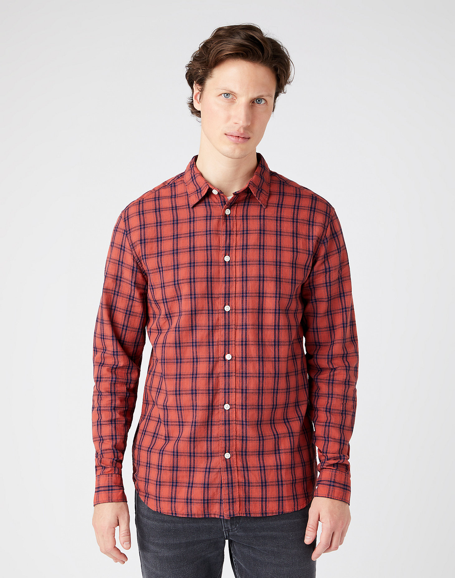 Non Pocket Shirt in Etruscan Red main view