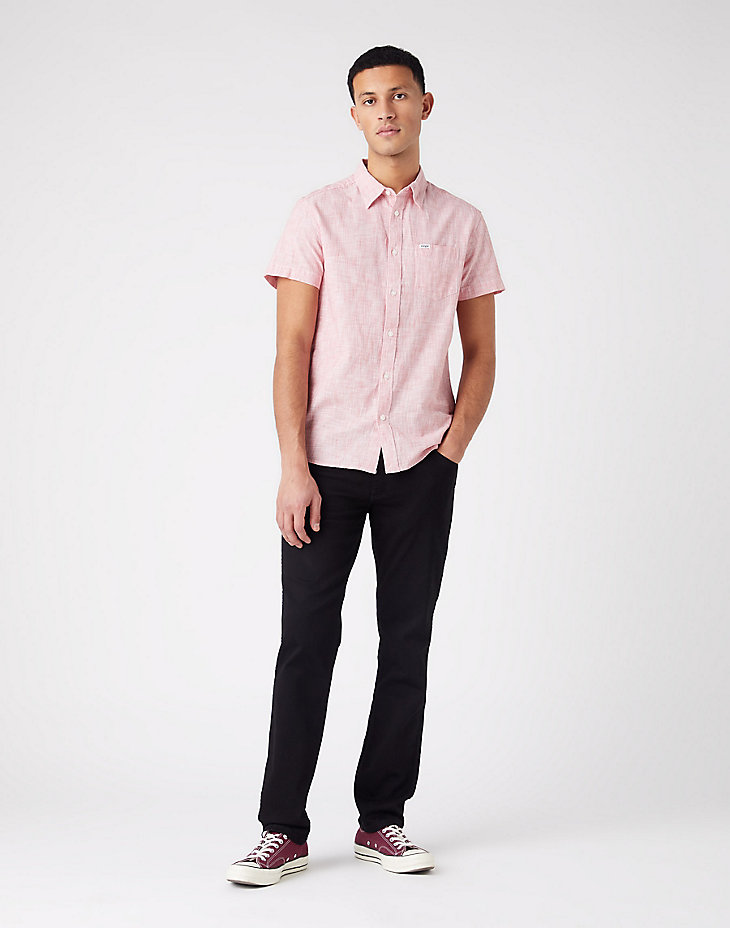 Short Sleeve One Pocket Shirt in Flame Red alternative view
