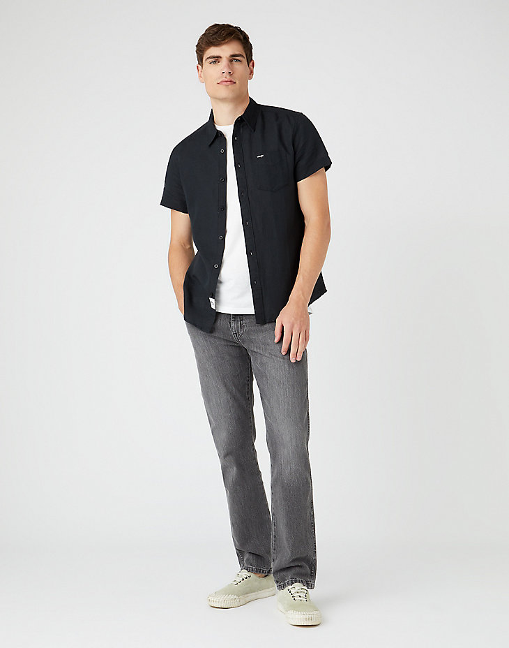 Short Sleeve One Pocket Shirt in Faded Black alternative view