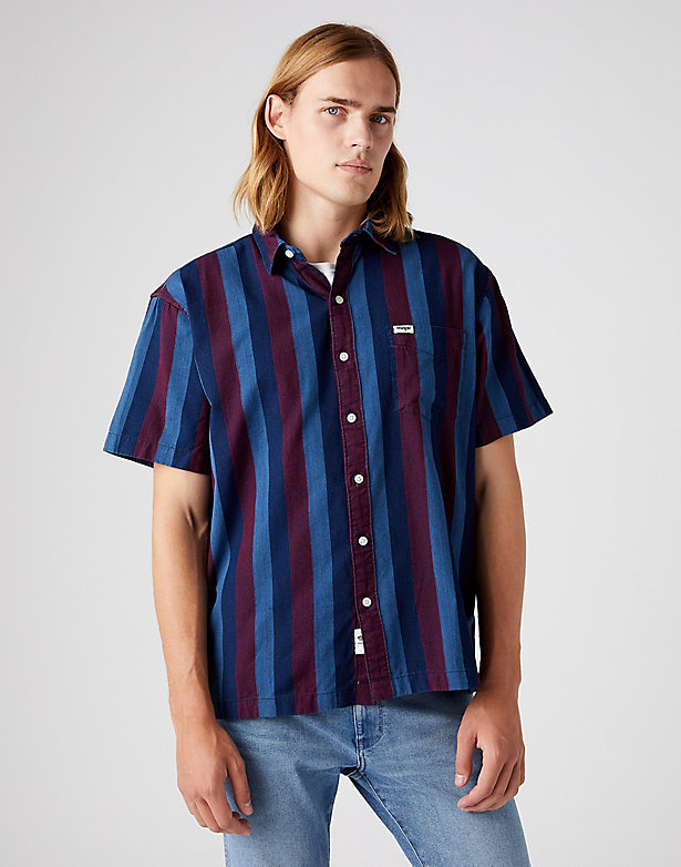 Short Sleeve Resort Shirt in Flame Red