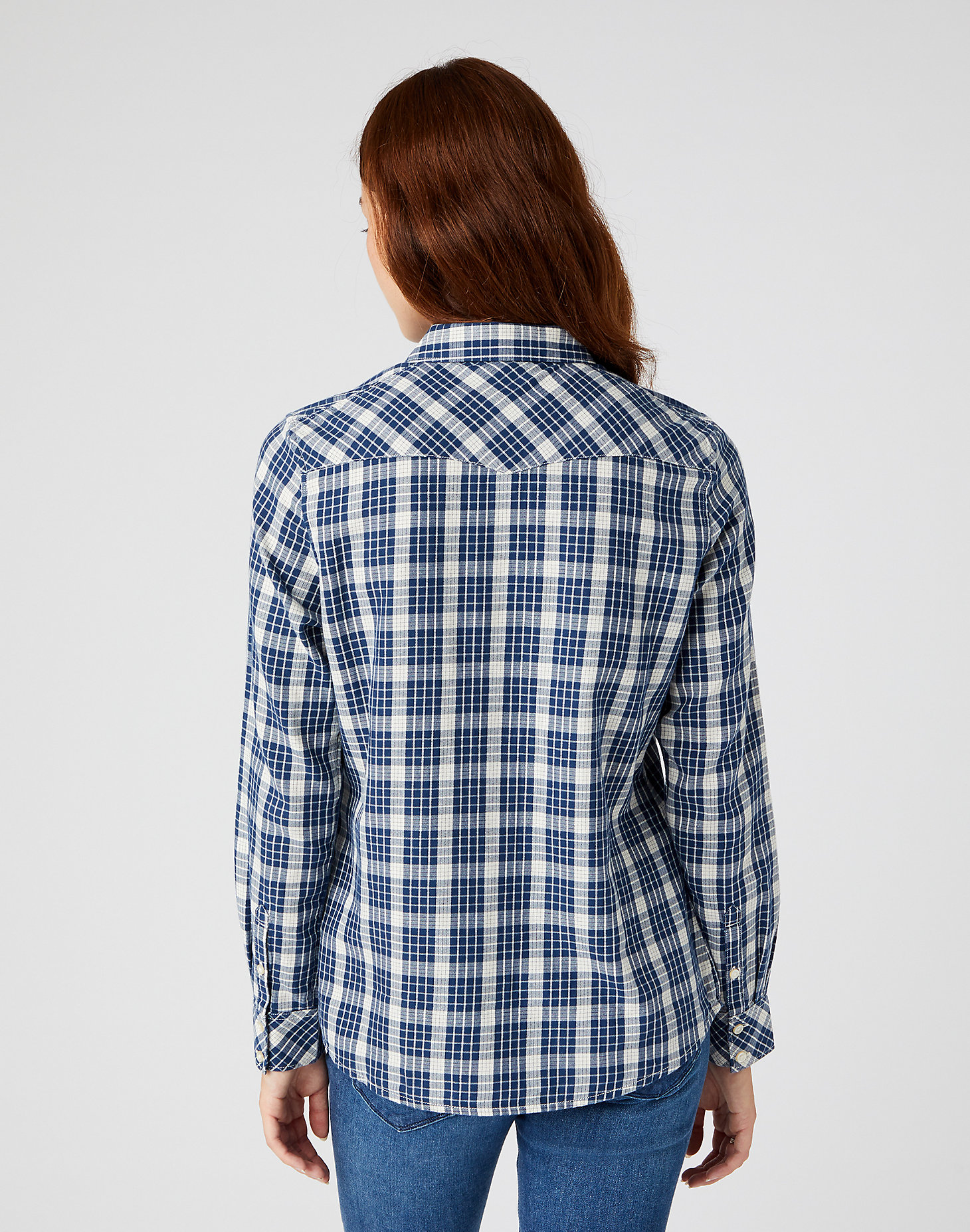 Western Check Shirt in Medieval Blue alternative view 2