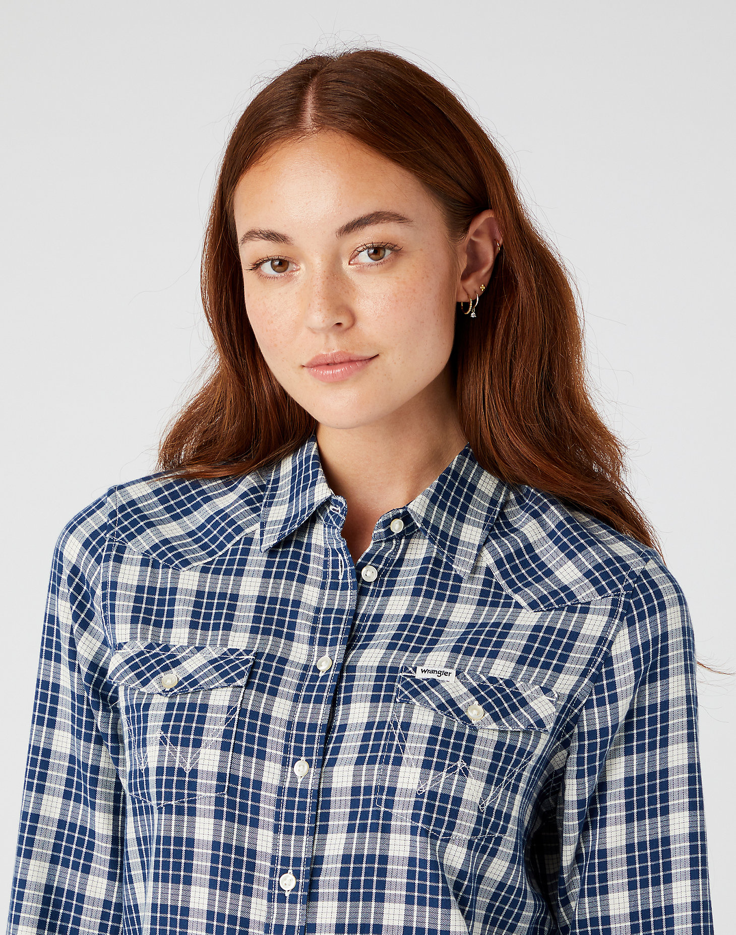 Western Check Shirt in Medieval Blue alternative view 3