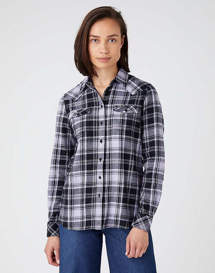 Western Check Shirt in Heirloom Lilac main view