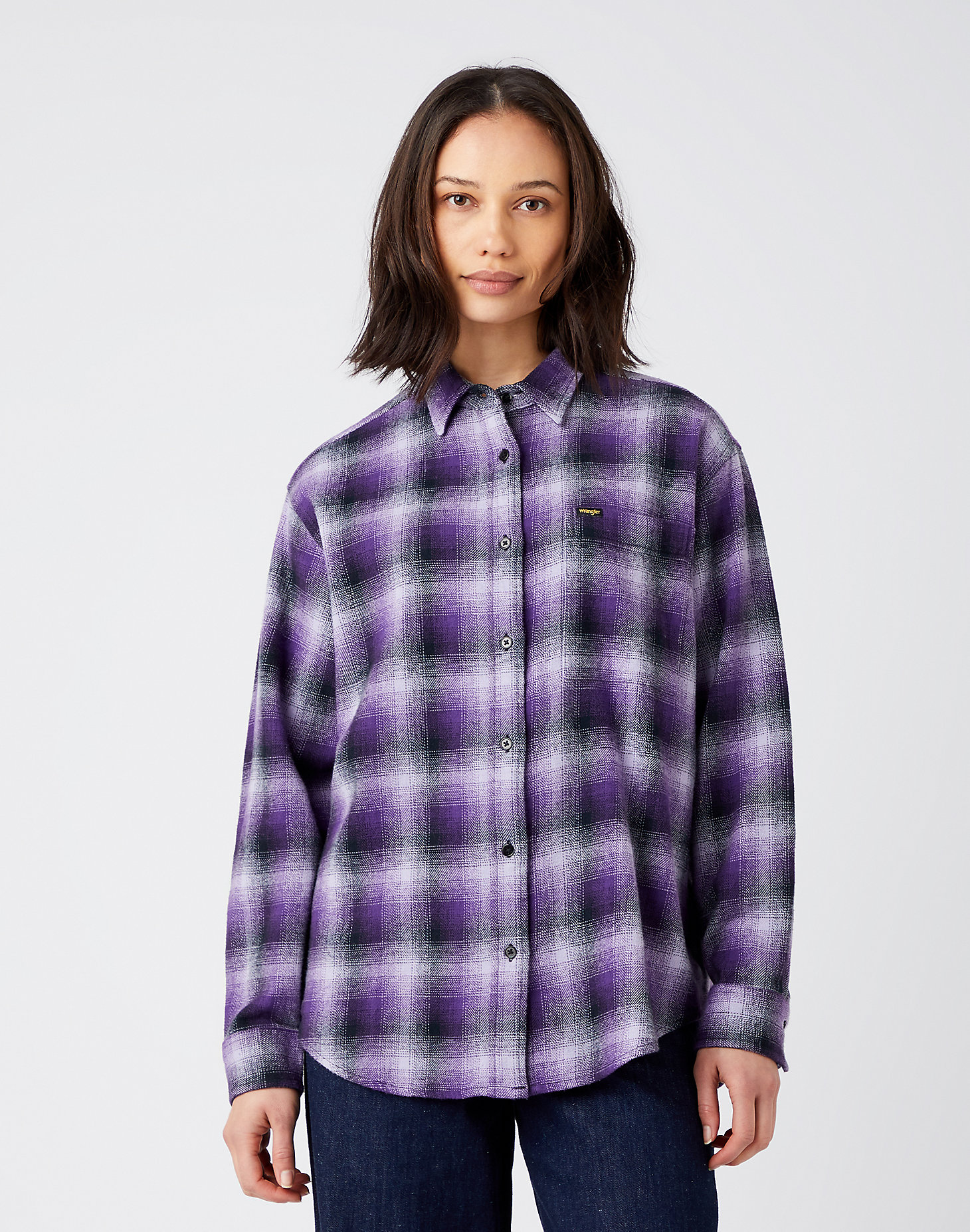 Western Check Shirt in Petunia Purple alternative view 1