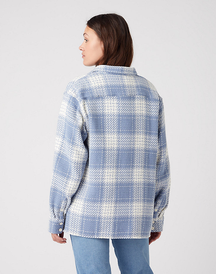 Tapestry Overshirt in Stone Wash Blue alternative view 2