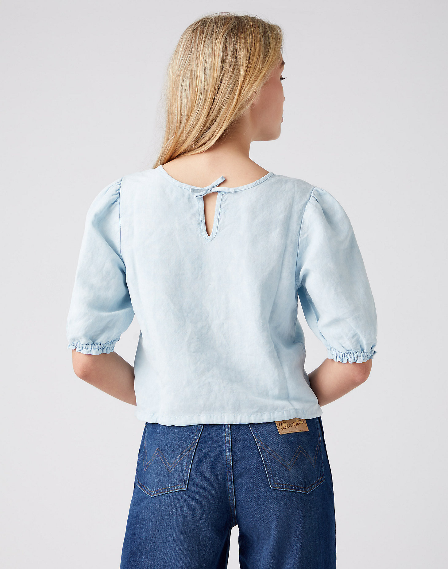 Puff Sleeve Shirt in Omphalodes Blue alternative view 2