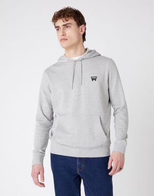 Logo Hoodie In Mid Grey Mel Catalog Wrangler