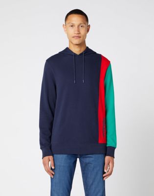 block colour hoodie mens