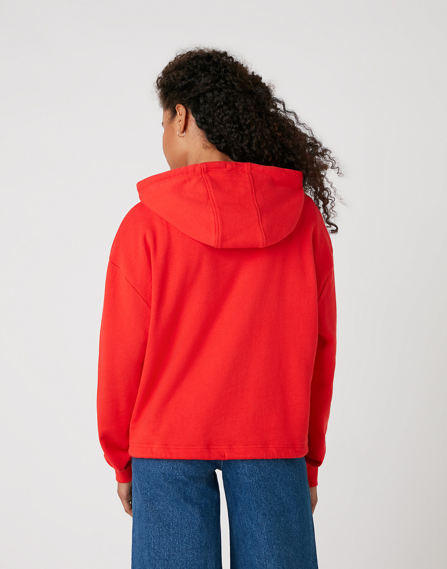 Drawcord Hoody in Flame Red alternative view 2