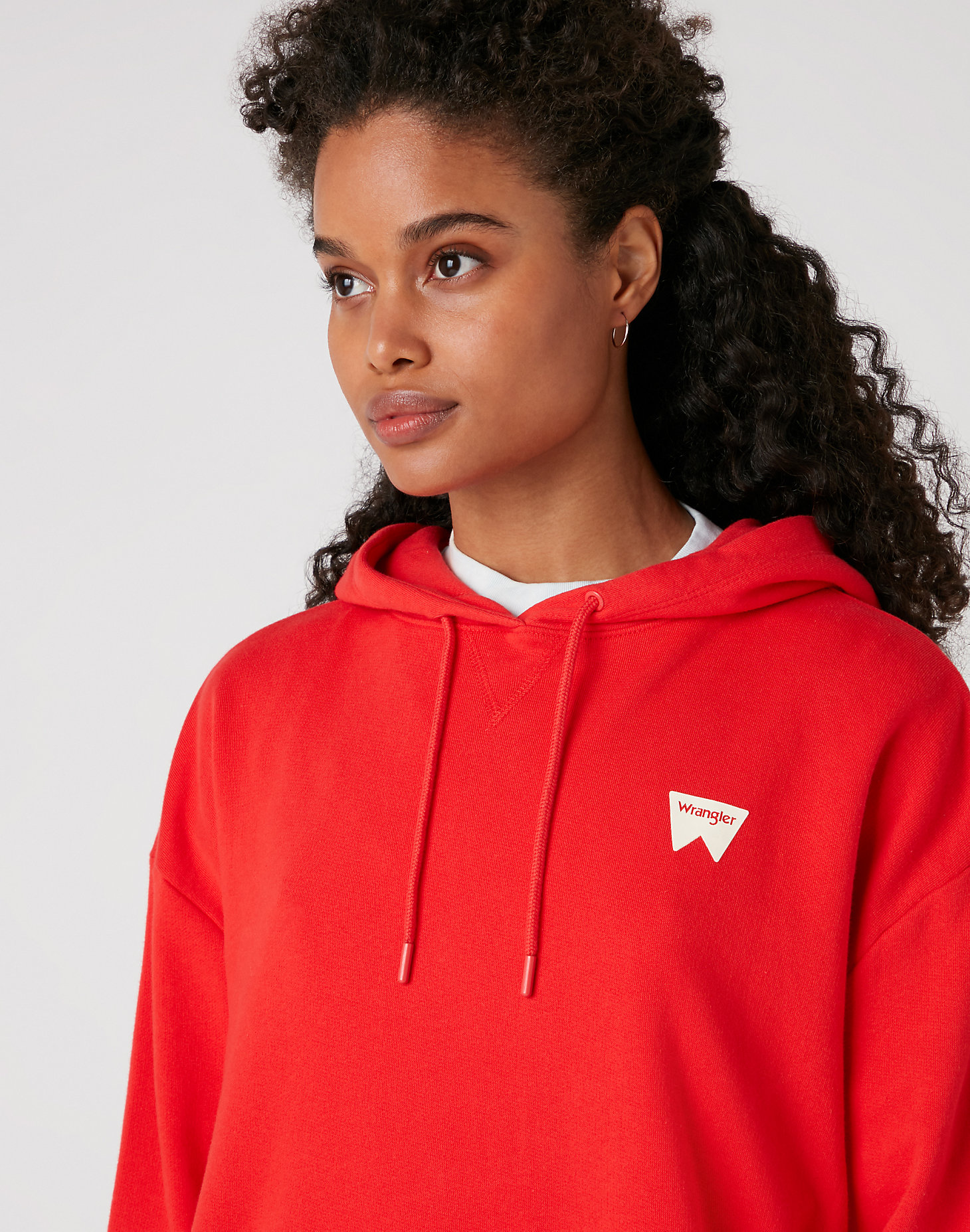 Drawcord Hoody in Flame Red alternative view 3