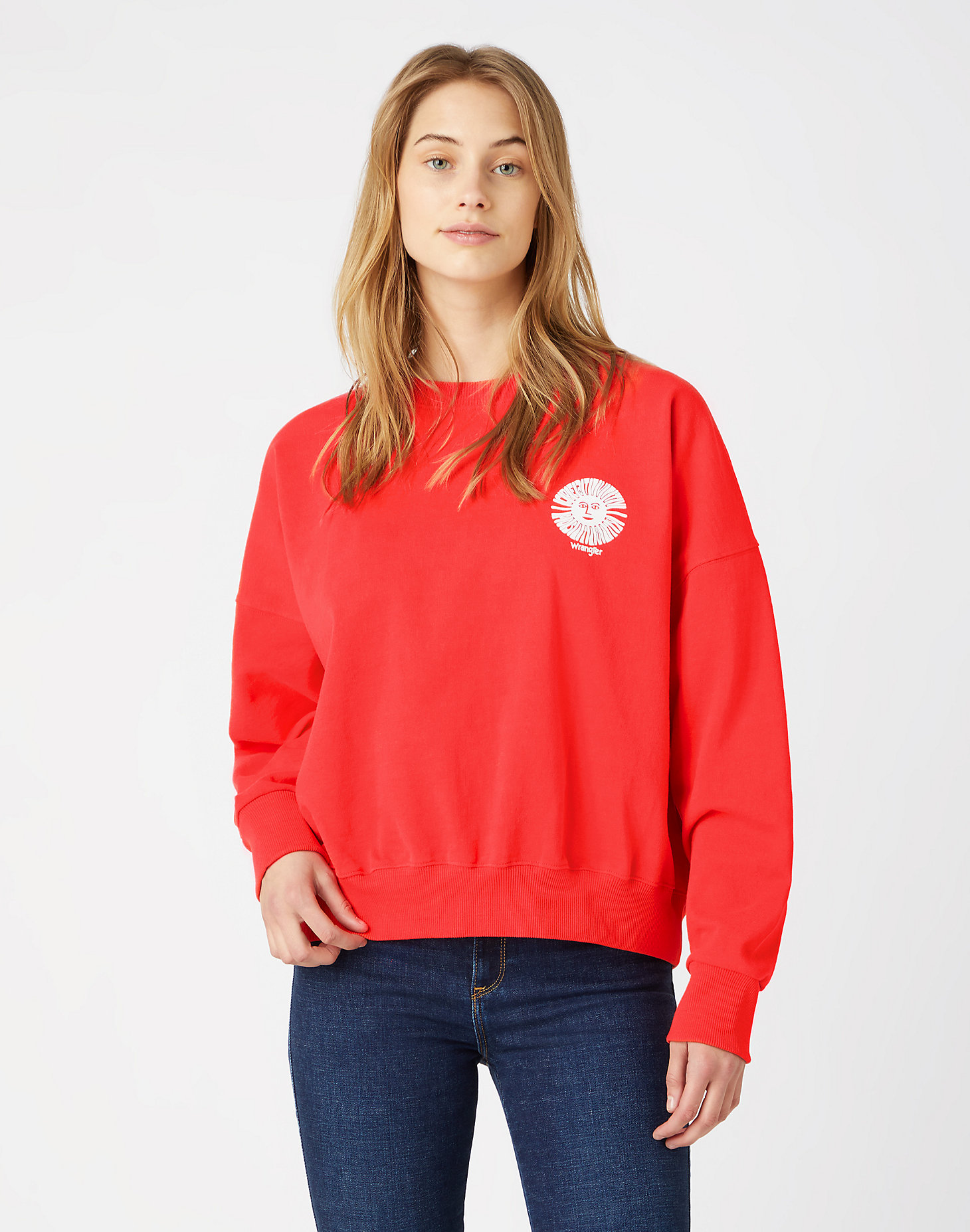 Relaxed Sweatshirt in Poppy Red main view