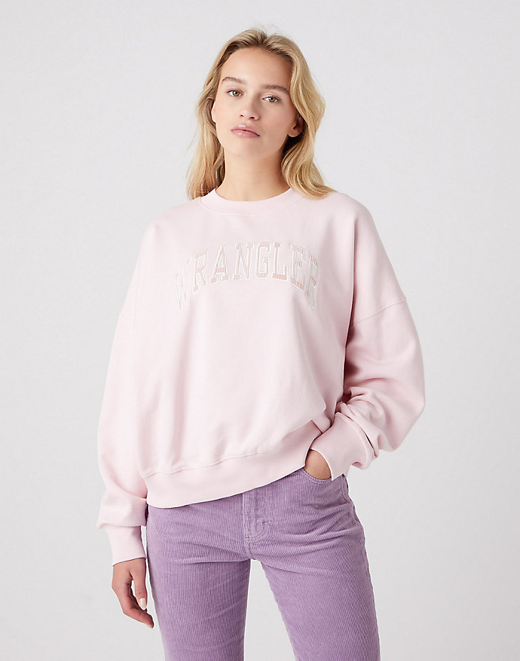 Relaxed Sweatshirt in Chalk Pink main view