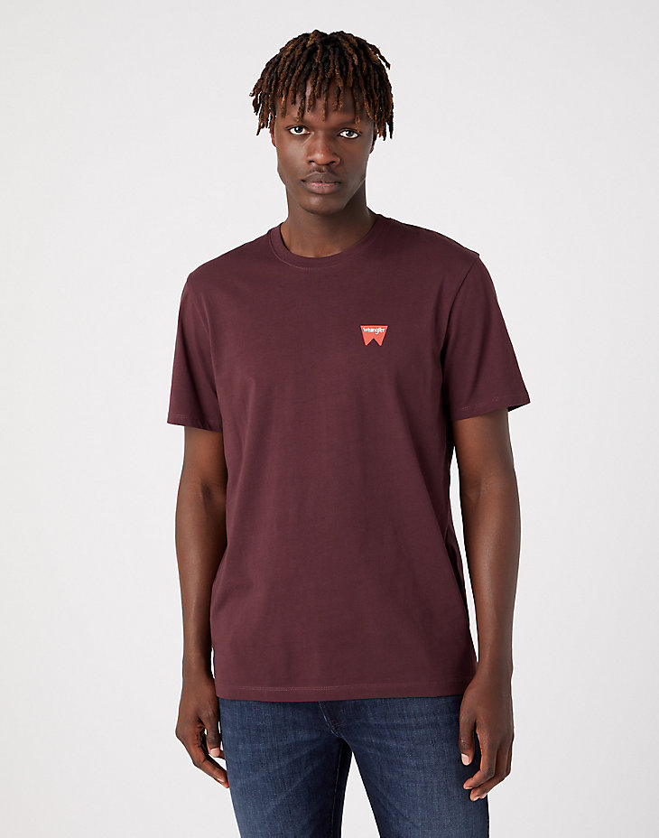 Sign Off Tee in Aubergine main view