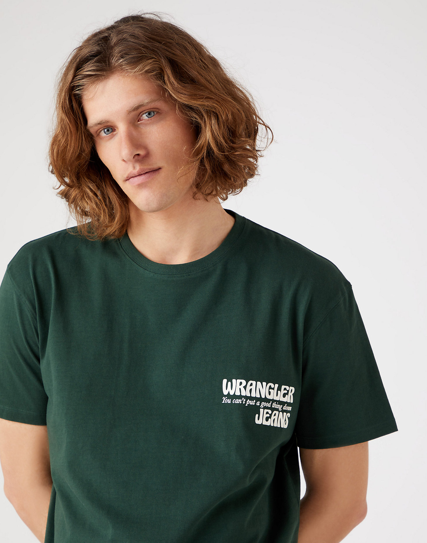 Slogan Tee in Sycamore Green alternative view 3