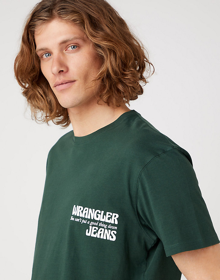 Slogan Tee in Sycamore Green alternative view 4