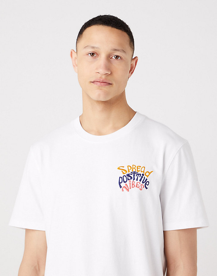 Positive Vibes Tee in White alternative view 3