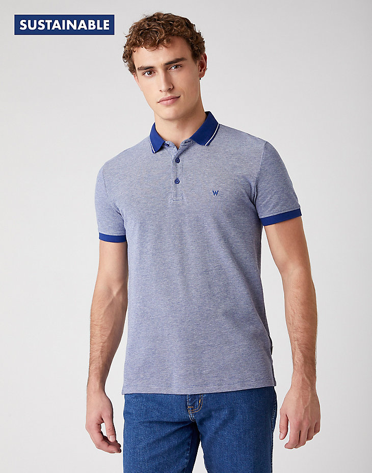 Short Sleeve Refined Polo in Twilight Blue 1 main view