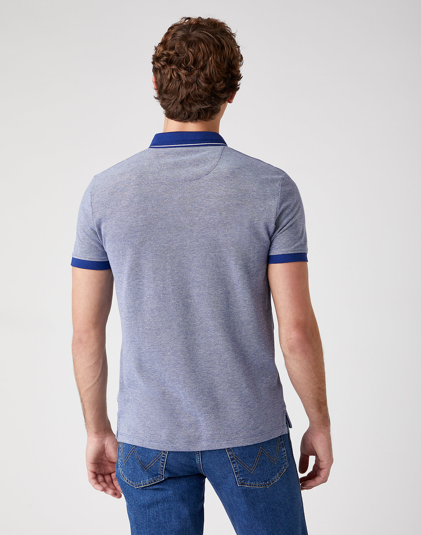 Short Sleeve Refined Polo in Twilight Blue 1 alternative view 2