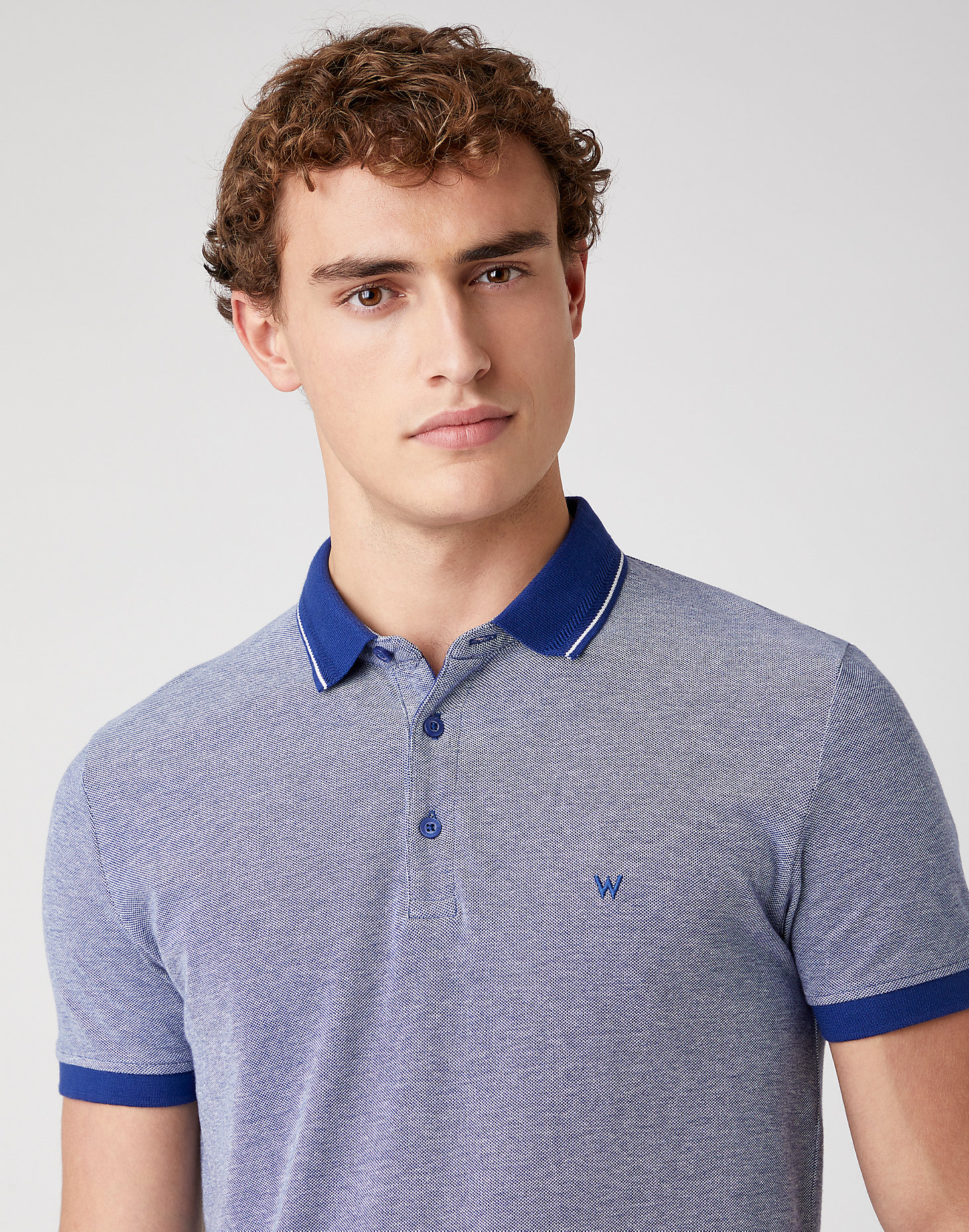 Short Sleeve Refined Polo in Twilight Blue 1 alternative view 3