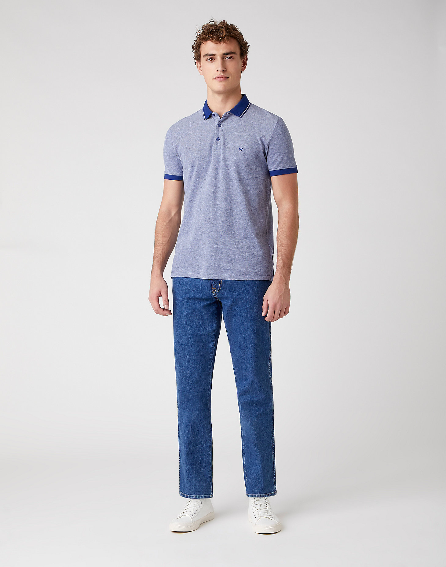 Short Sleeve Refined Polo in Twilight Blue 1 alternative view 4