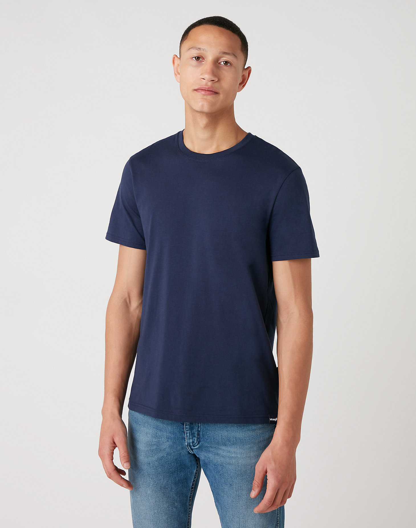 Short Sleeve Two Pack Tee in Navy and White main view