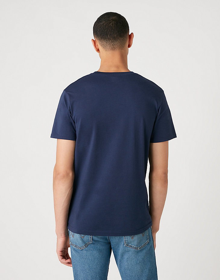 Short Sleeve Two Pack Tee in Navy and White alternative view 7