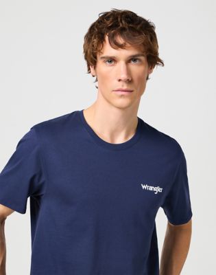 Signature Crew Neck Logo T-Shirt, Blue