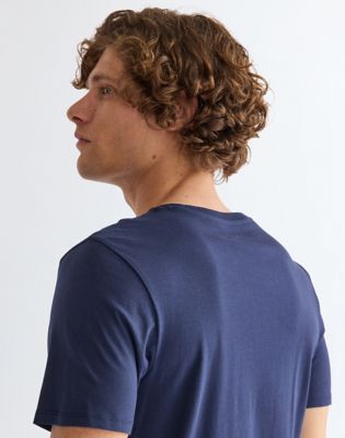 Two-Pack Regular Sign Off Tees in Real Navy & White