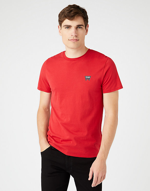 Sign Off Tee in Scarlet Red