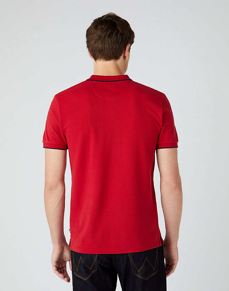 Short Sleeve Pique Polo in Red alternative view 2
