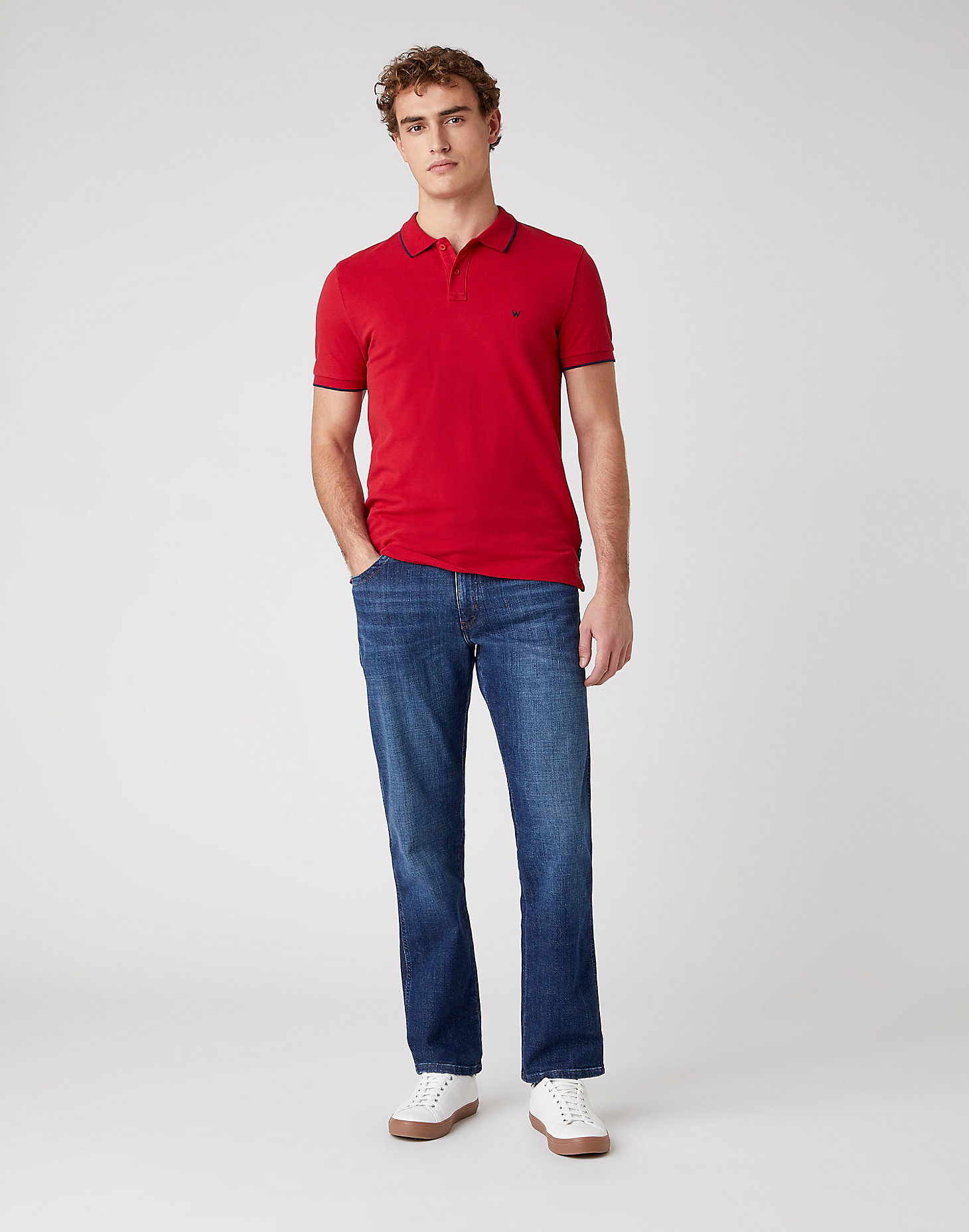 Short Sleeve Pique Polo in Red alternative view 4