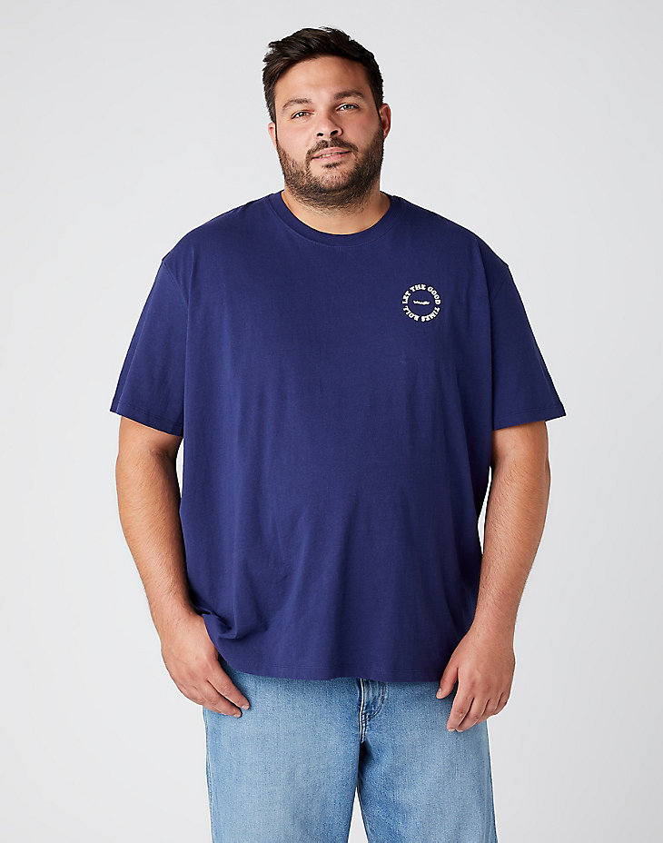 Good Times Tee in Medieval Blue main view