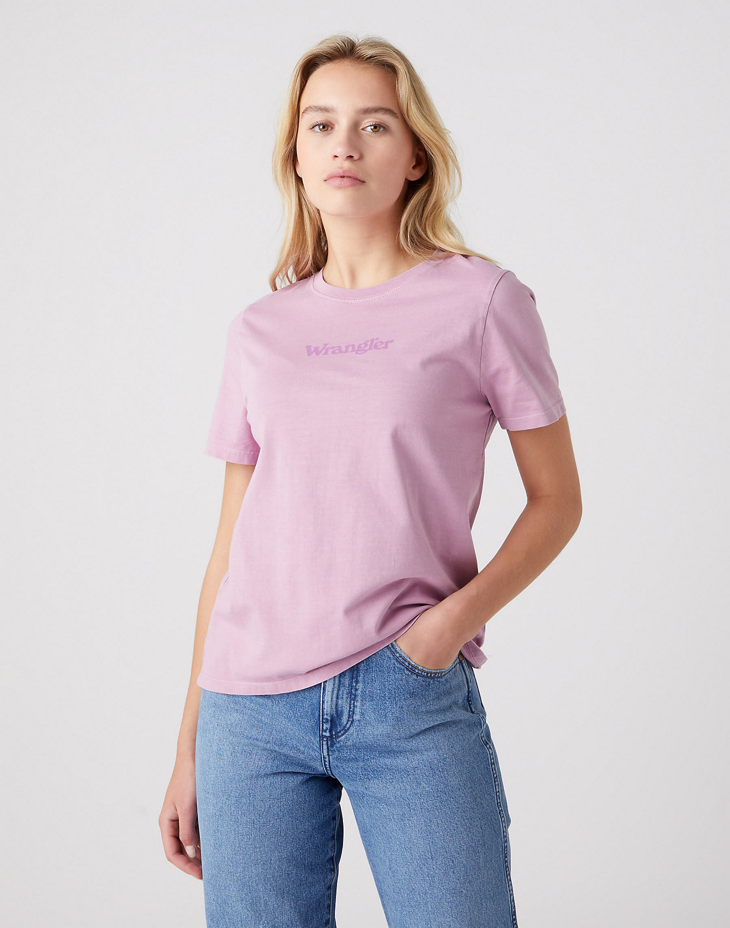Round Tee in Natural Violet main view
