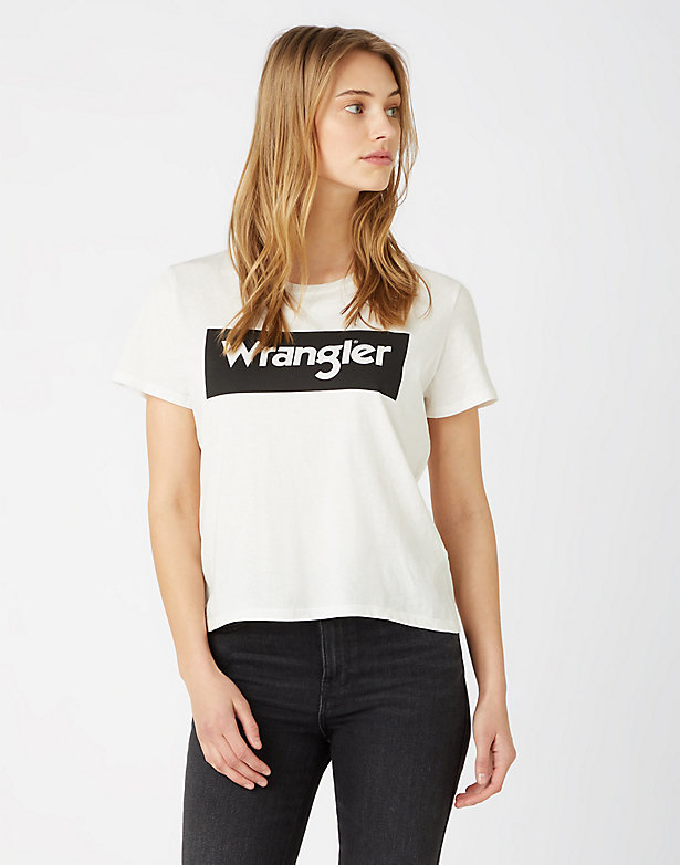 Logo Tee in Off White