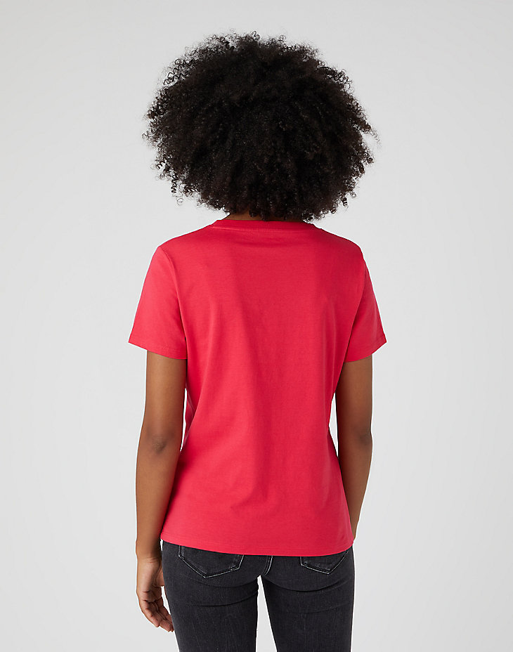 Logo Tee in Rose Red alternative view 2