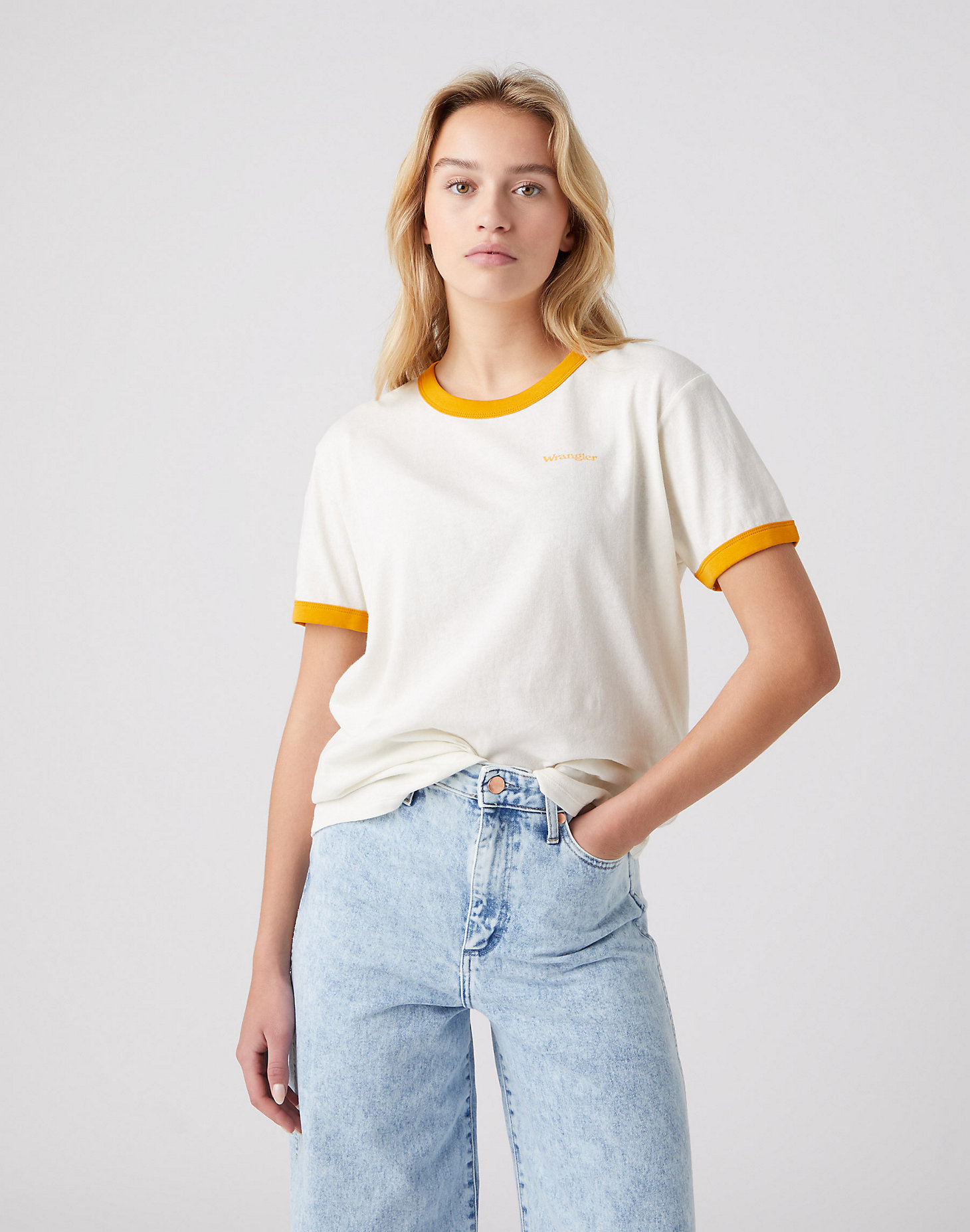 Relaxed Ringer Tee in Vanilla Ice alternative view 1