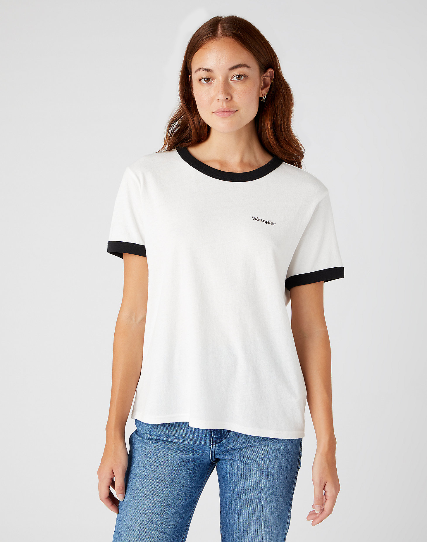 Relaxed Ringer Tee in Faded Black main view