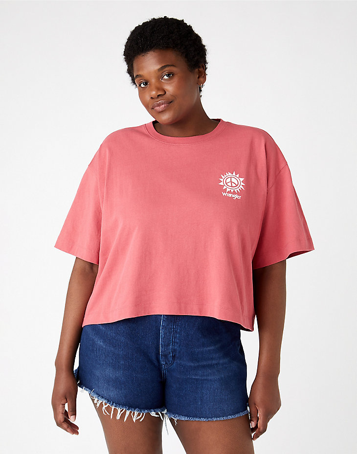 Boxy Tee in Holly Berry main view
