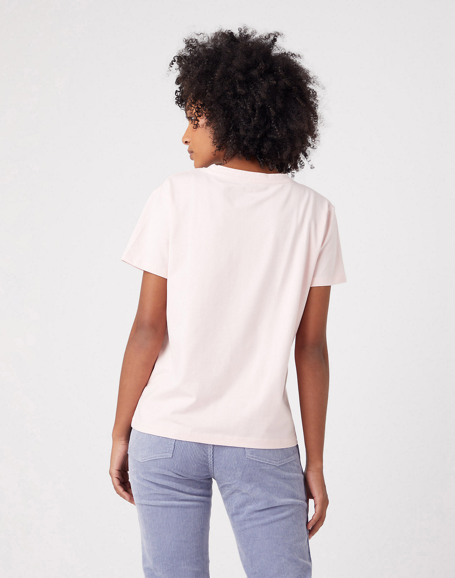 Sign Off Vneck Tee in Chalk Pink alternative view 2