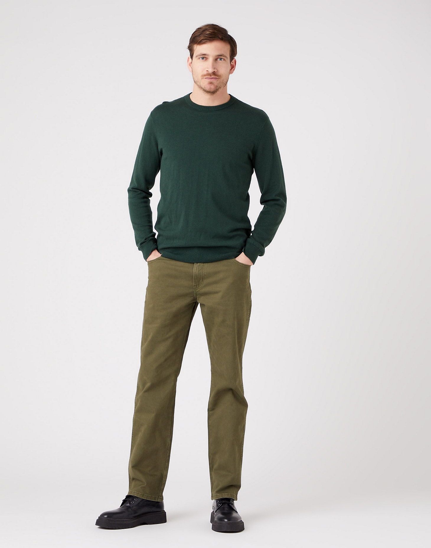 Crewneck Knit in Sycamore Green alternative view 1