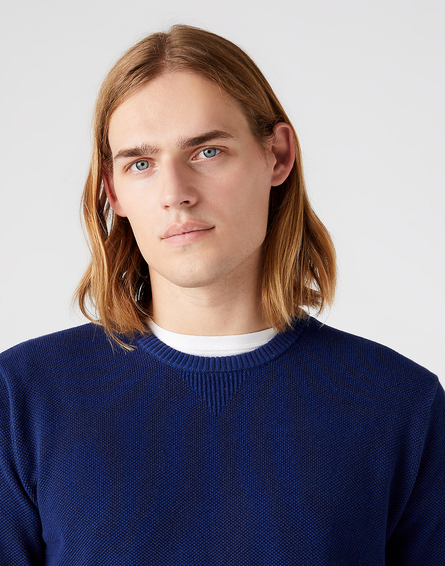 Two Tone Crewneck in Medieval Blue alternative view 3