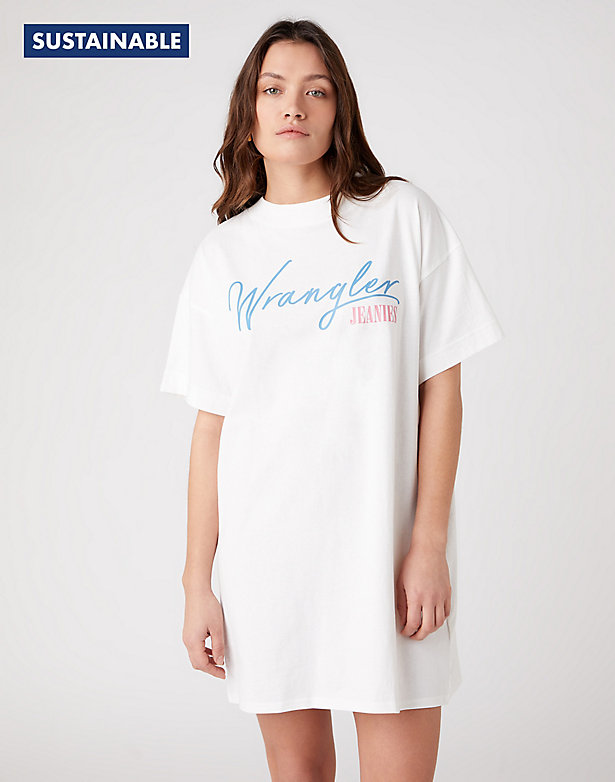 Tee Dress in Off White