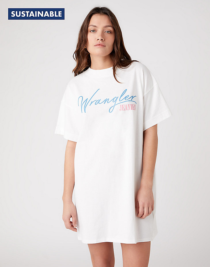 Tee Dress in Off White main view