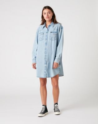 Denim western sale dress