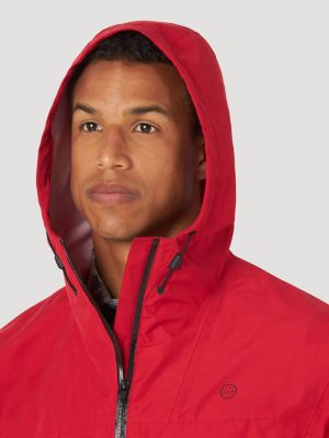 Red mens deals rain jacket