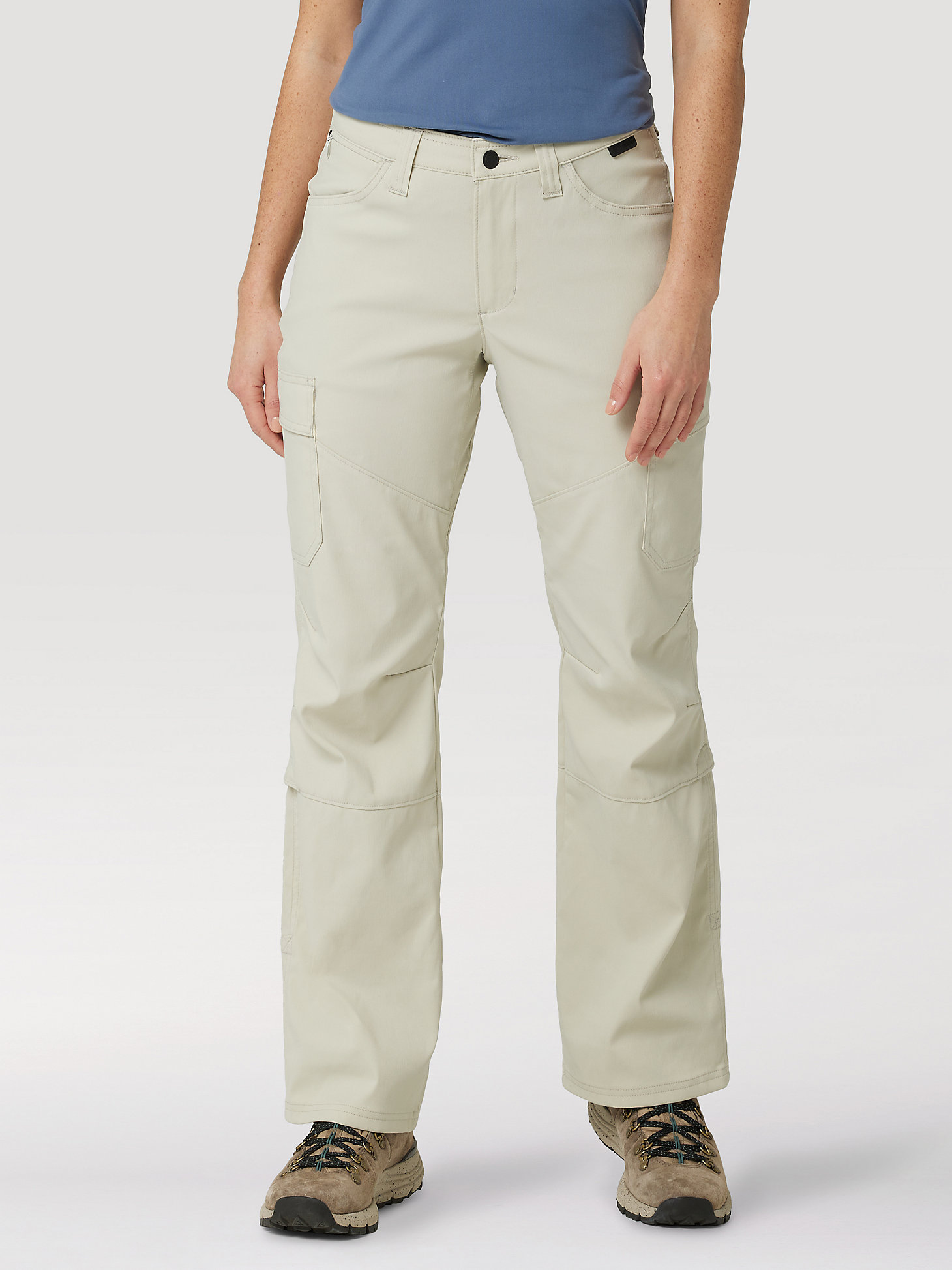 Cargo Bootcut Trousers in Pelican main view