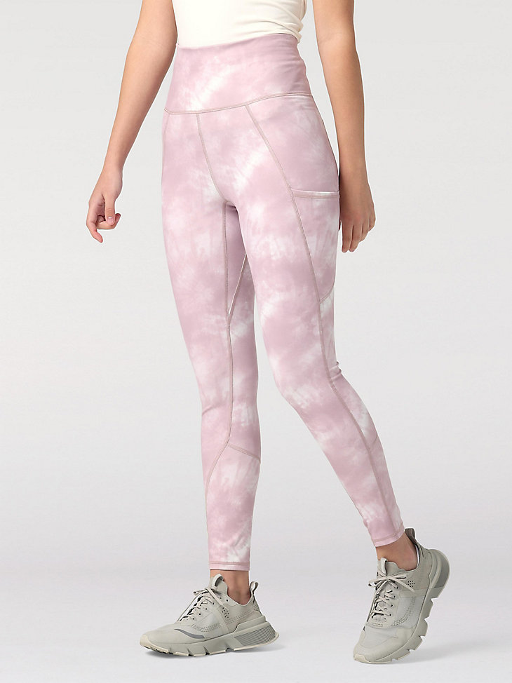 Compression Legging in Lilac Tie Dye main view