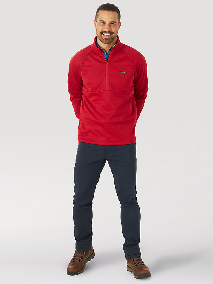 All Terrain Gear 1/2 Zip Sweatshirt in Haute Red alternative view